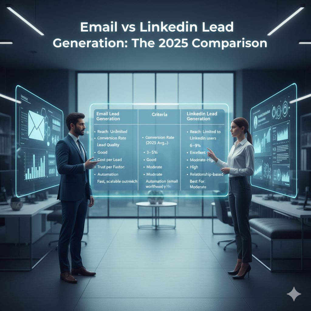 Email vs LinkedIn Lead Generation: Which Converts Better in 2025?